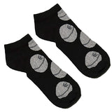 Grey And Black Ball Ankle Socks