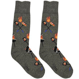 Grey And Black Barbeque Socks