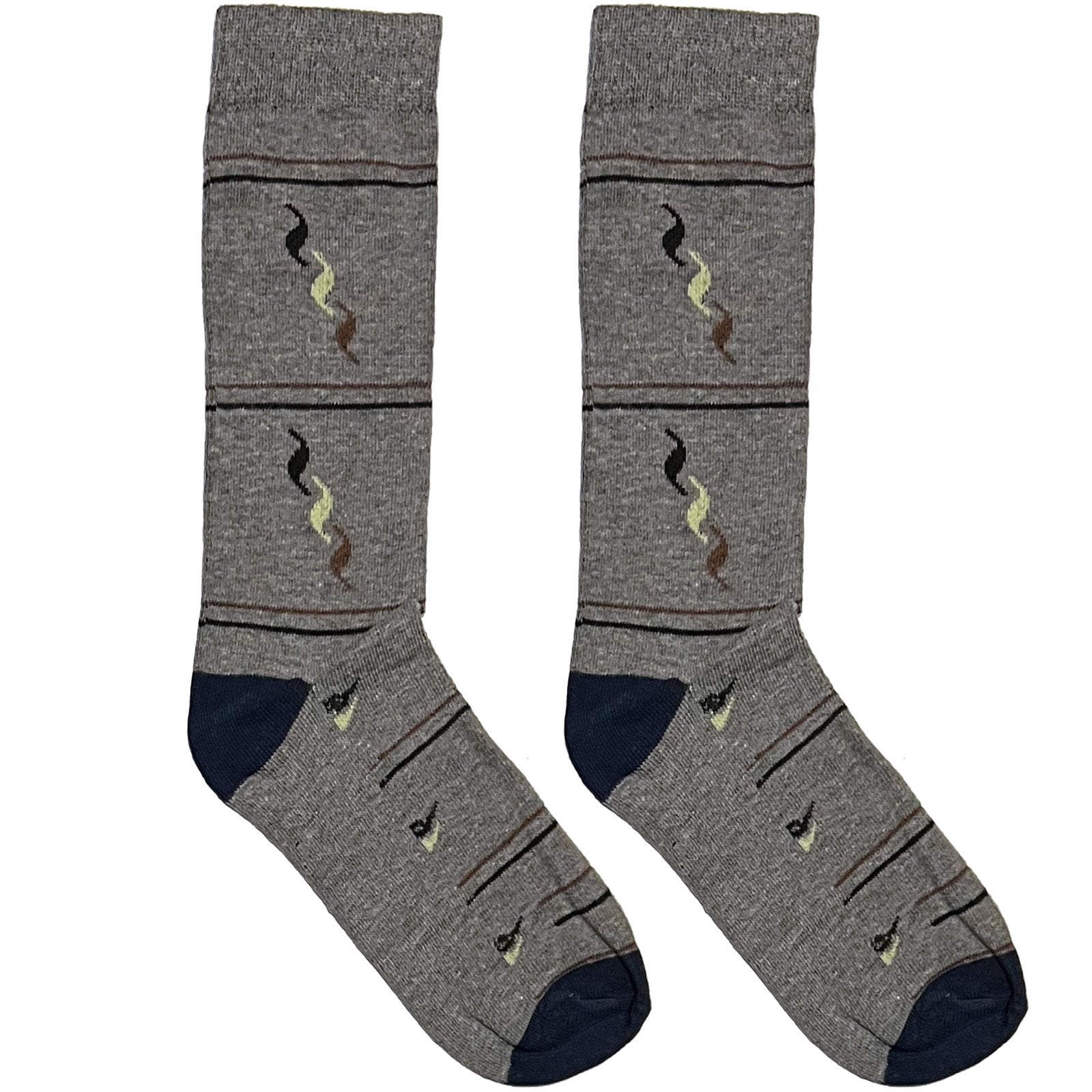 Grey And Black Flame Socks