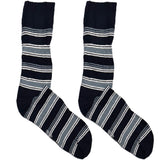 Grey And Black Stripes Socks