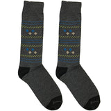 Grey And Blue Flower Formal Socks