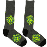 Grey And Green Artichoke Socks