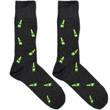 Grey And Green Champaign Bottle Socks