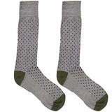 Grey And Green Polka Socks