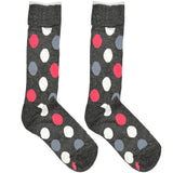 Grey And Pink Polka Socks