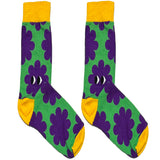 Grey And Purple Flower Socks