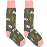 Grey And White Cowboy Socks