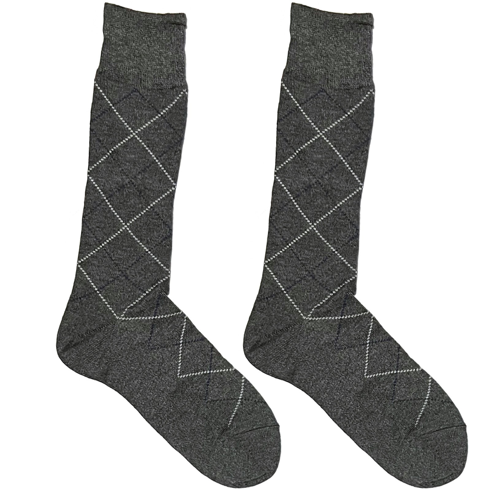 Grey And White Diamond Socks