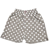 Grey And White Polka Cotton Boxers