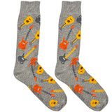 Grey And Yellow Guitar Socks