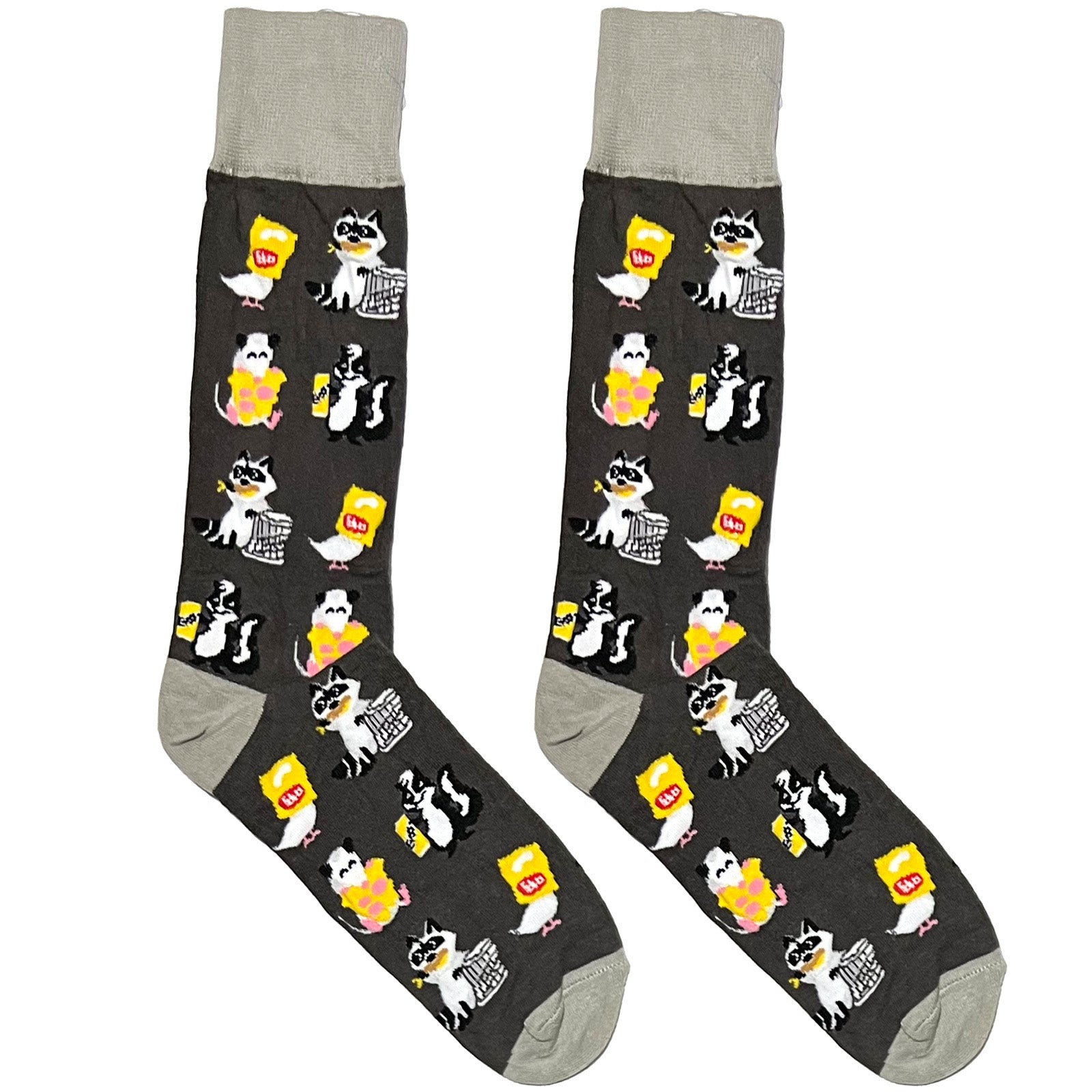 Grey Bird Chips Socks