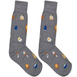 Grey Breakfast Meal Socks