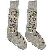 Grey But First Coffee Socks