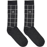 Grey Ck Chequered Socks