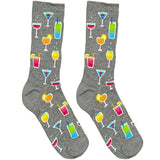 Grey Cocktail Party Short Crew Socks