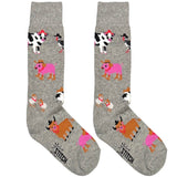 Grey Cow And Goat Socks