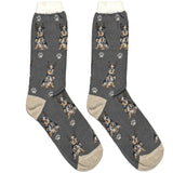 Grey Dog Paw Short Crew Socks