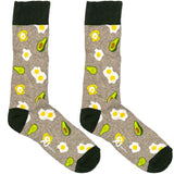Grey Egg And Avacado Socks