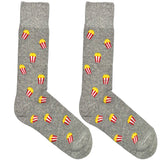 Grey Pop Corn Socks