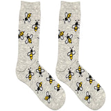 Grey Honey Bee Short Crew Socks