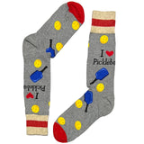 Grey I love Pickle Ball Socks