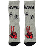 Grey Marvel Logo Short Crew Socks