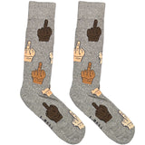 Grey Middle Finger Socks