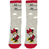 Grey Minnie Mouse Short Crew Socks