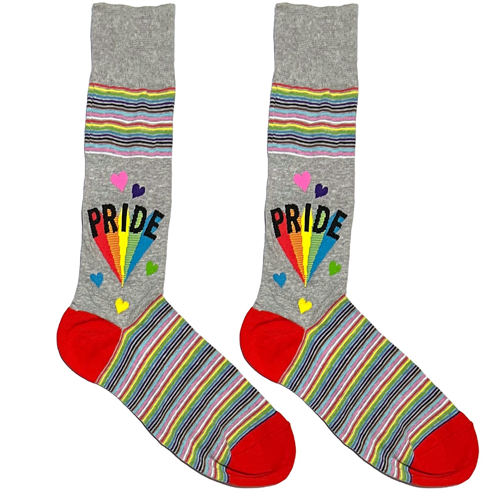 Grey Stripes Love Socks