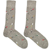 Grey Rowing Stick Socks