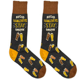 Grey Stay Drunk Socks
