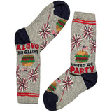 Grey United We Party Short Crew Socks