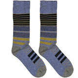 Light Blue And Yellow Muliple Color Stripes Socks