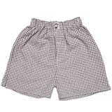Lilac And White Chequered Cotton Boxers