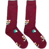 Maroon And Blue Dragon Socks