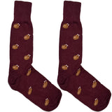 Maroon Chicken Munch Socks