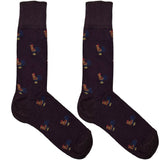 Maroon Chicken Socks