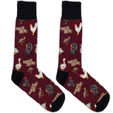 Maroon Chicks Dig Me Socks
