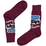 Maroon Classic Car Socks