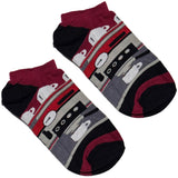 Maroon Coffee Machine Ankle Socks