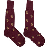 Maroon Deer Socks
