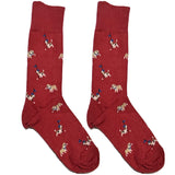 Maroon Dog Socks