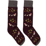 Maroon Duck Walk Short Crew Socks