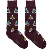 Maroon Raccoon Socks