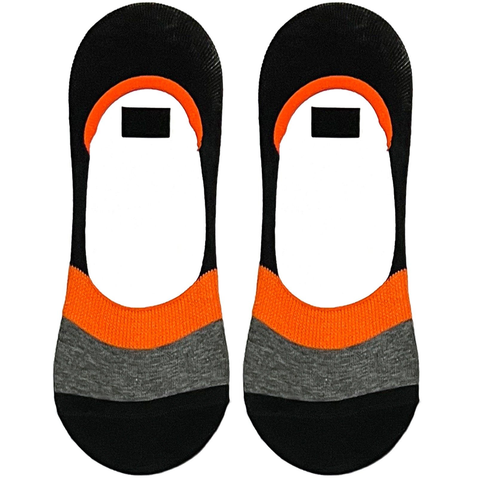 Orange And Black No Show Socks