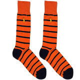 Orange And Black RL Polo Stripes Socks