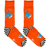 Orange And Blue Sloth Socks