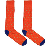 Orange And Gold Polka Socks