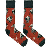 Orange And Green Bull Socks