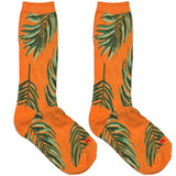 Orange And Green leaf Short Crew Socks